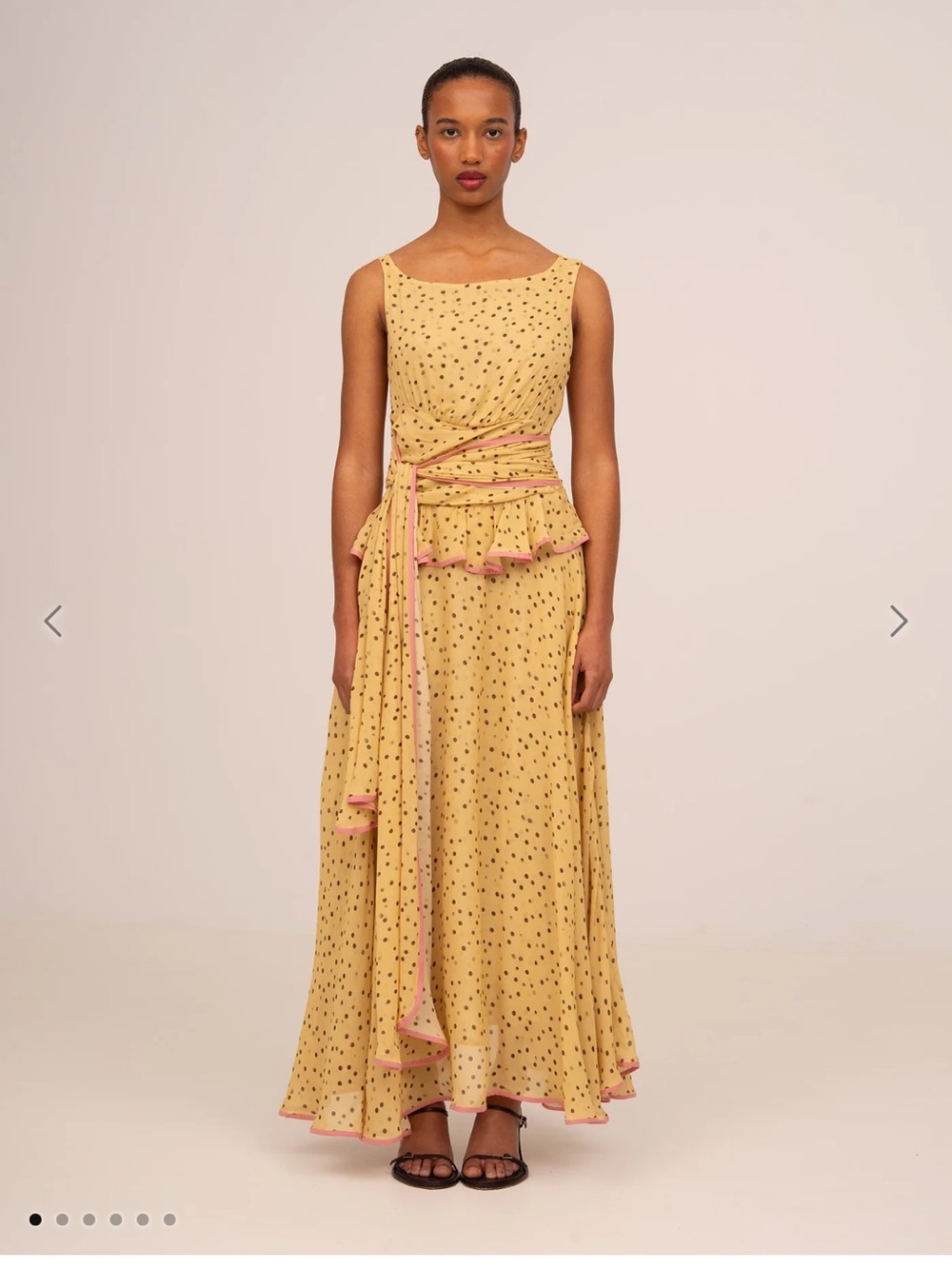 Carmen Says Dress Size Medium Yellow / Polka dot